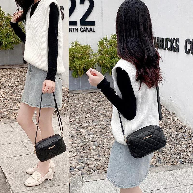 Chic Girl's PU Leather Embroidered Shoulder Bag,