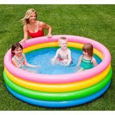Multicolor Inflatable Pool - 1 Pc - Perfect for Summer Fun